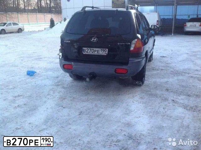 Фото автомобиля HYUNDAI SANTA FE, 2003 — госномер В270РЕ190. Цвет: ЧЕРНЫЙ