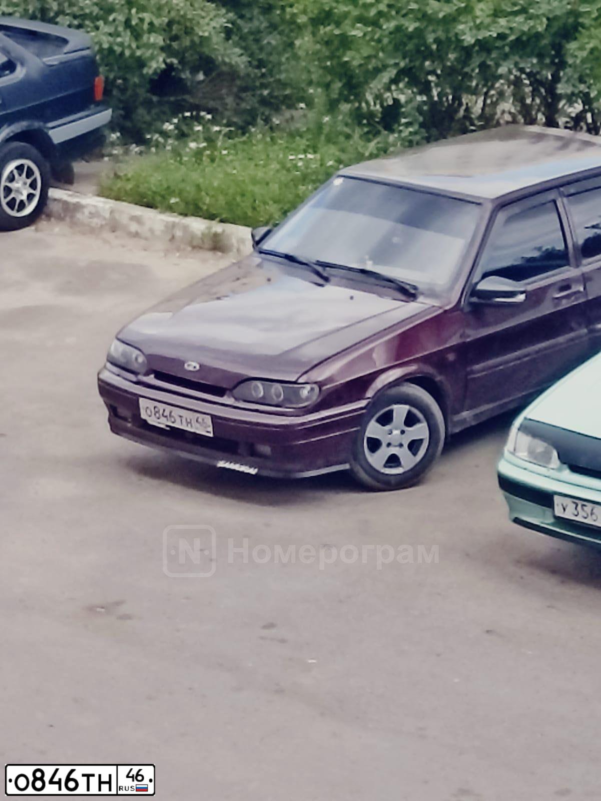Фото автомобиля LADA 2114 SAMARA, 2005 — госномер О846ТН46. Цвет: ТЕМНО-МАЛИНОВЫЙ
