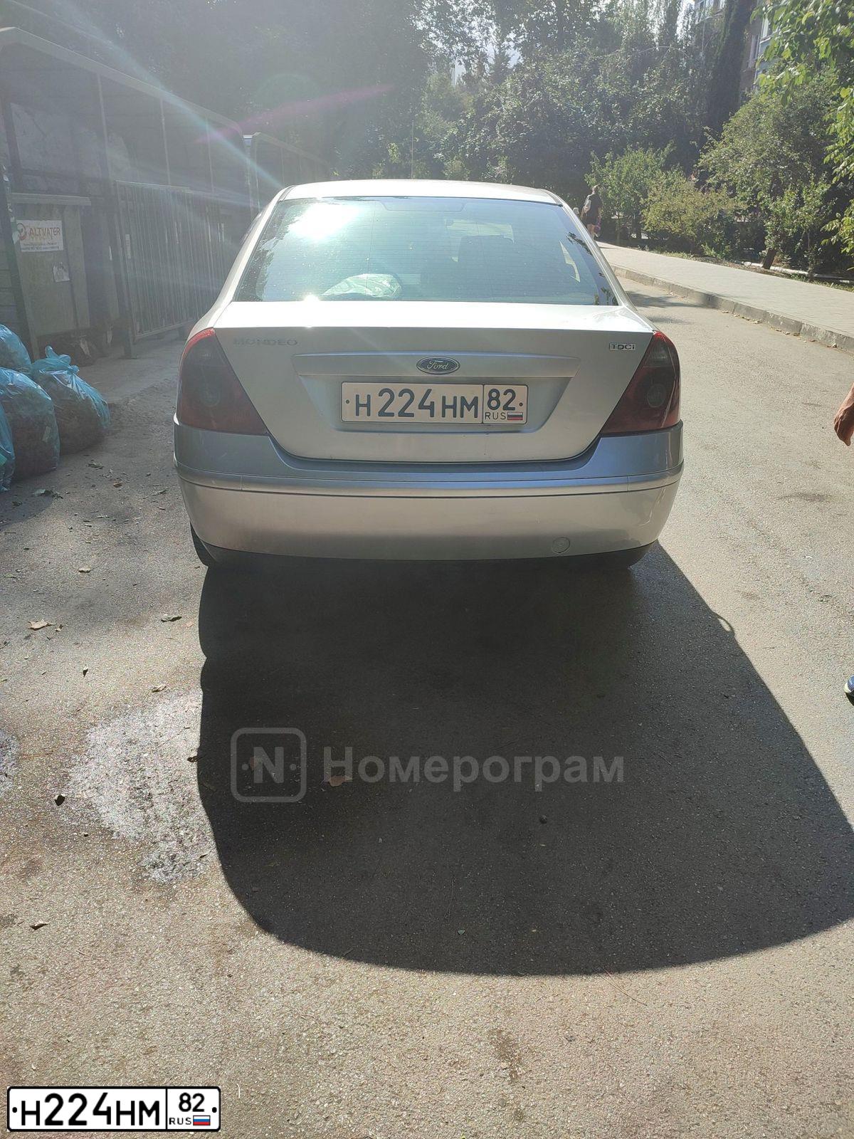 Фото автомобиля FORD MONDEO, 2004 — госномер Н224НМ82. Цвет: СЕРЕБРИСТЫЙ