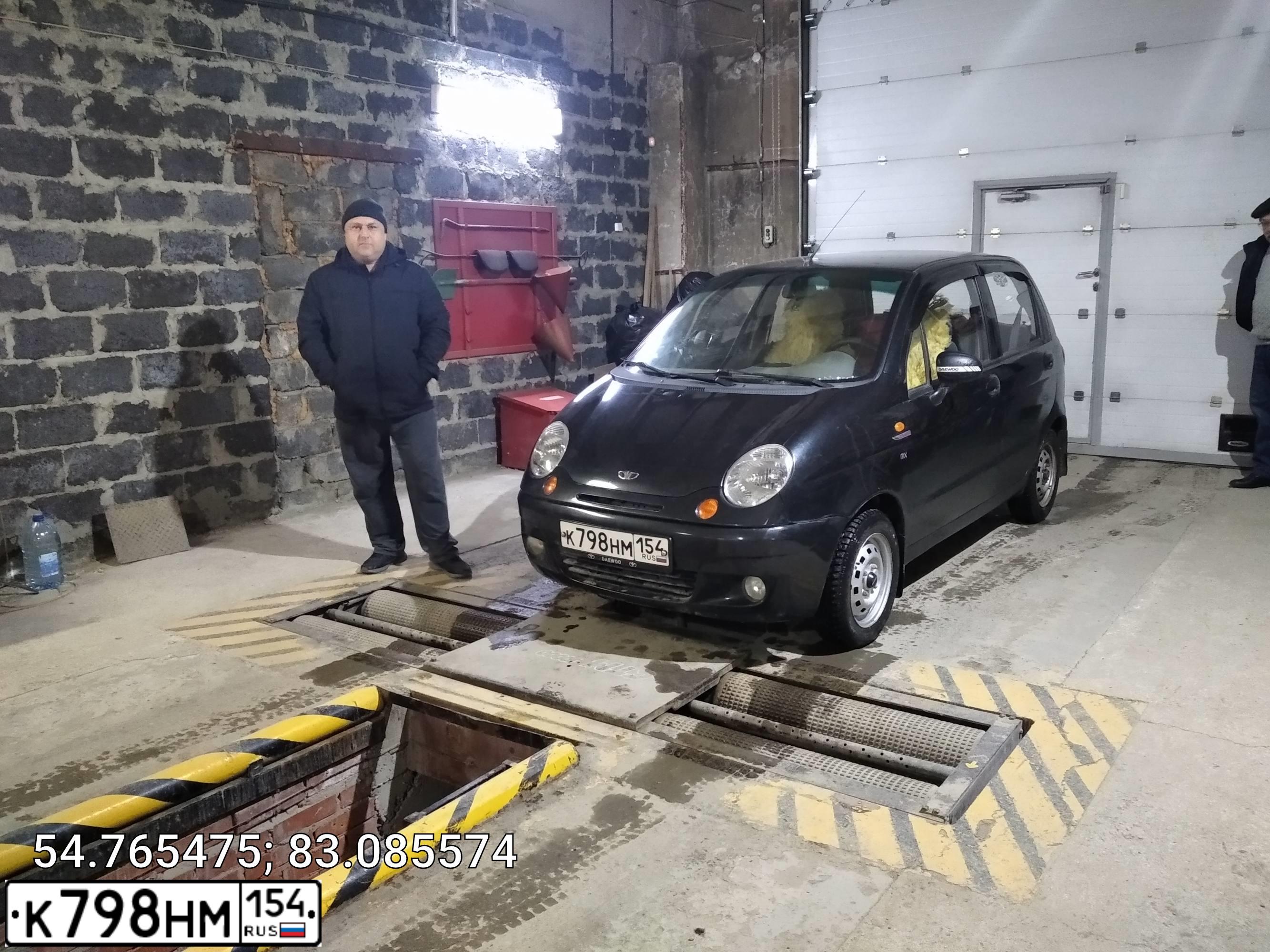 Фото автомобиля DAEWOO MATIZ, 2012 — госномер К798НМ154. Цвет: Бледно-Черный