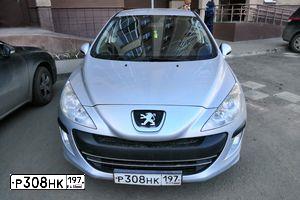 Фото автомобиля PEUGEOT 308, 2011 — госномер Е595КУ07. Цвет: СЕРЫЙ