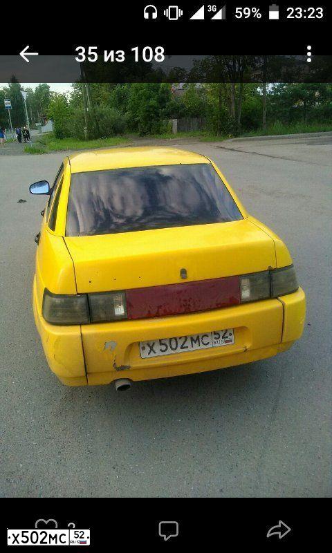 Фото автомобиля LADA 2110, 2002 — госномер Х502МС52. Цвет: ЖЕЛТЫЙ