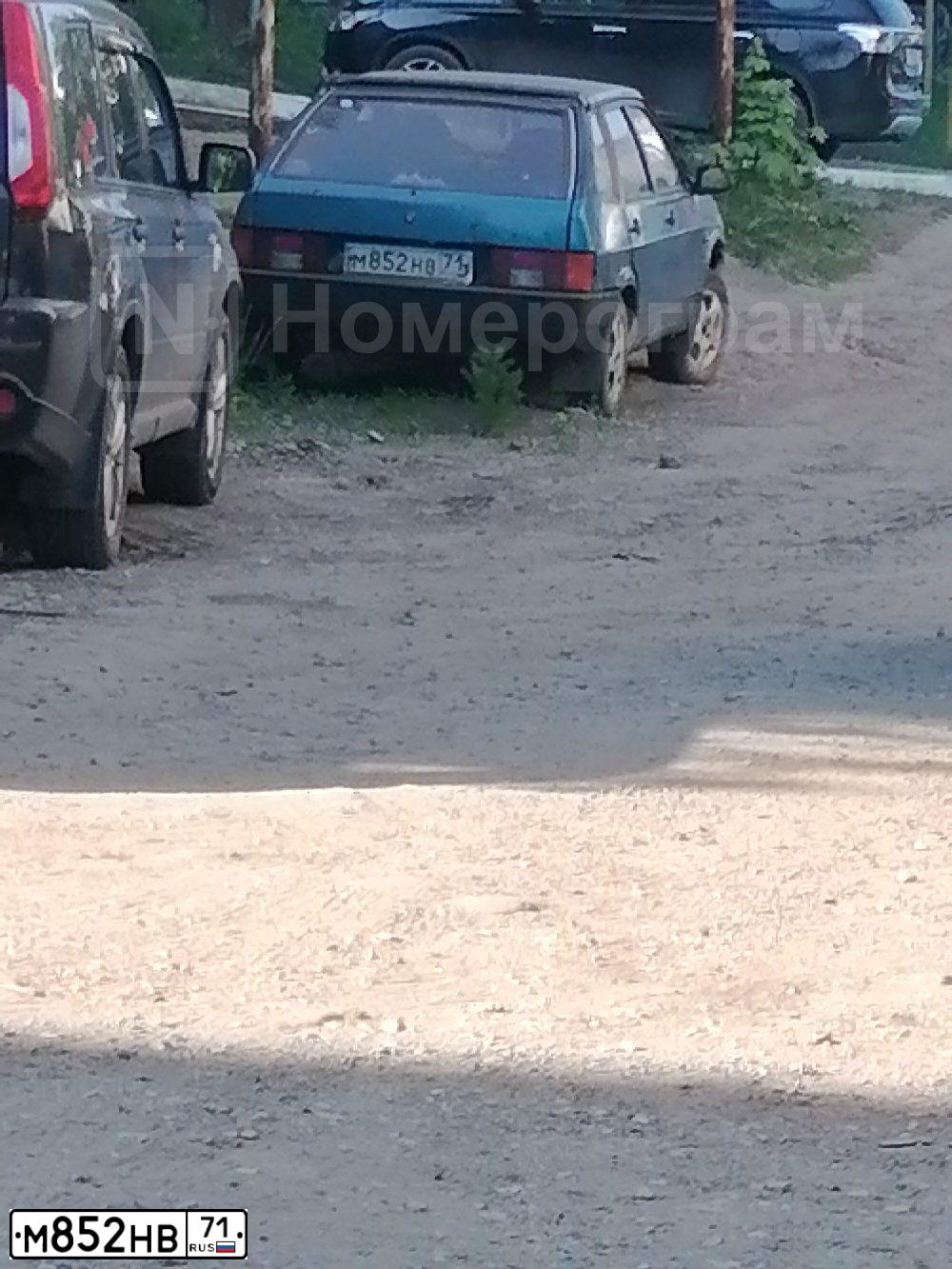 Фото автомобиля LADA 2109 SAMARA, 1996 — госномер М852НВ71. Цвет: АКВАМАРИН
