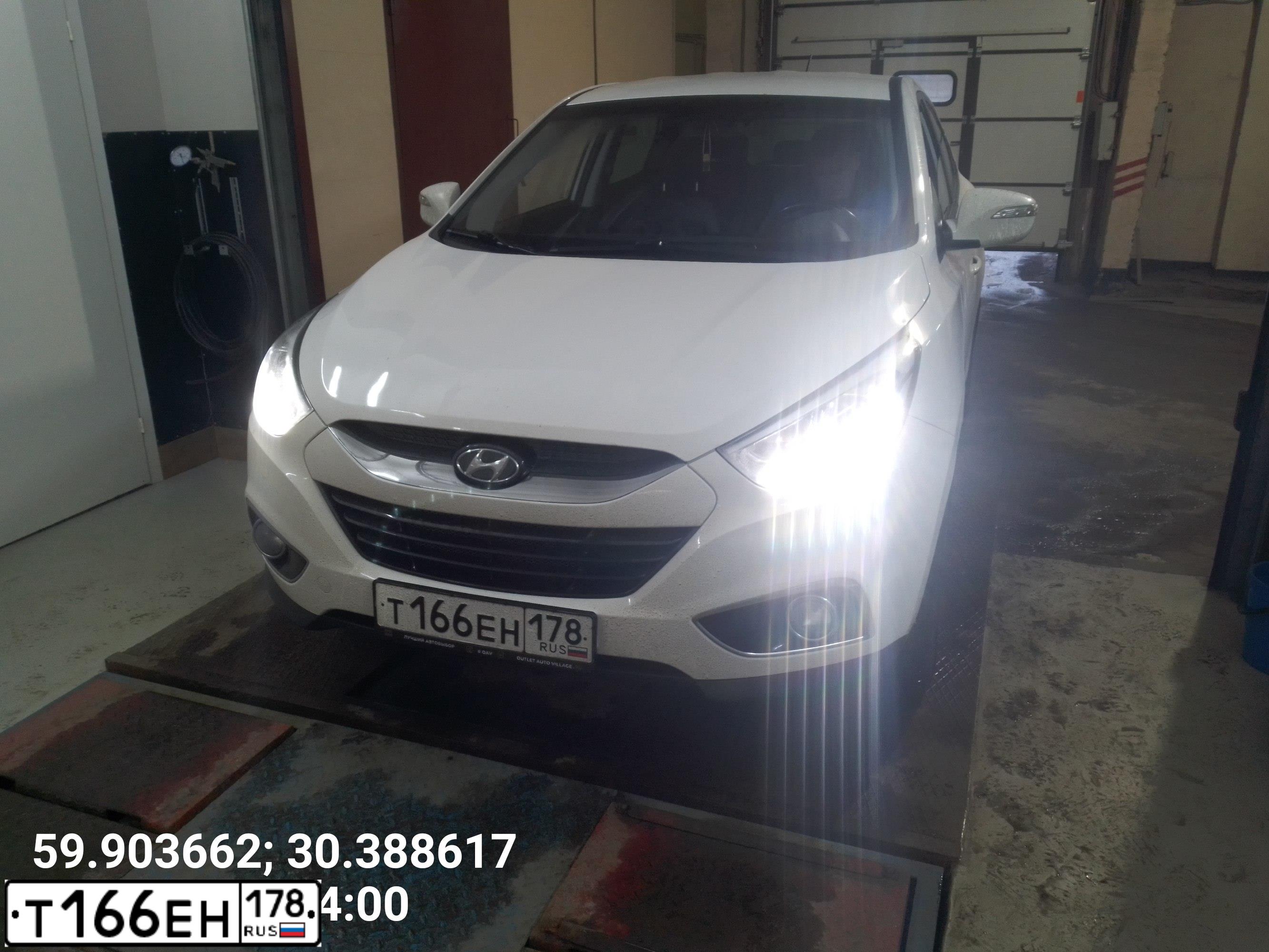 Фото автомобиля HYUNDAI IX35, 2014 — госномер Р677ОО198. Цвет: Белый