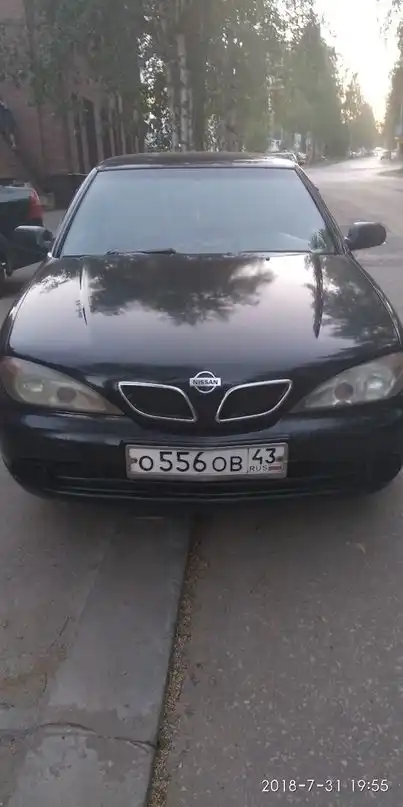 Фото автомобиля NISSAN PRIMERA, 2000 — госномер Е853ВМ11. Цвет: ЧЕРНЫЙ