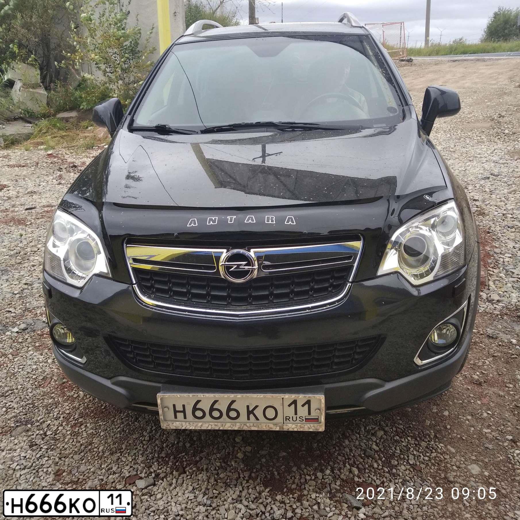 Фото автомобиля OPEL ANTARA, 2014 — госномер О666ВВ11. Цвет: ЧЕРНЫЙ