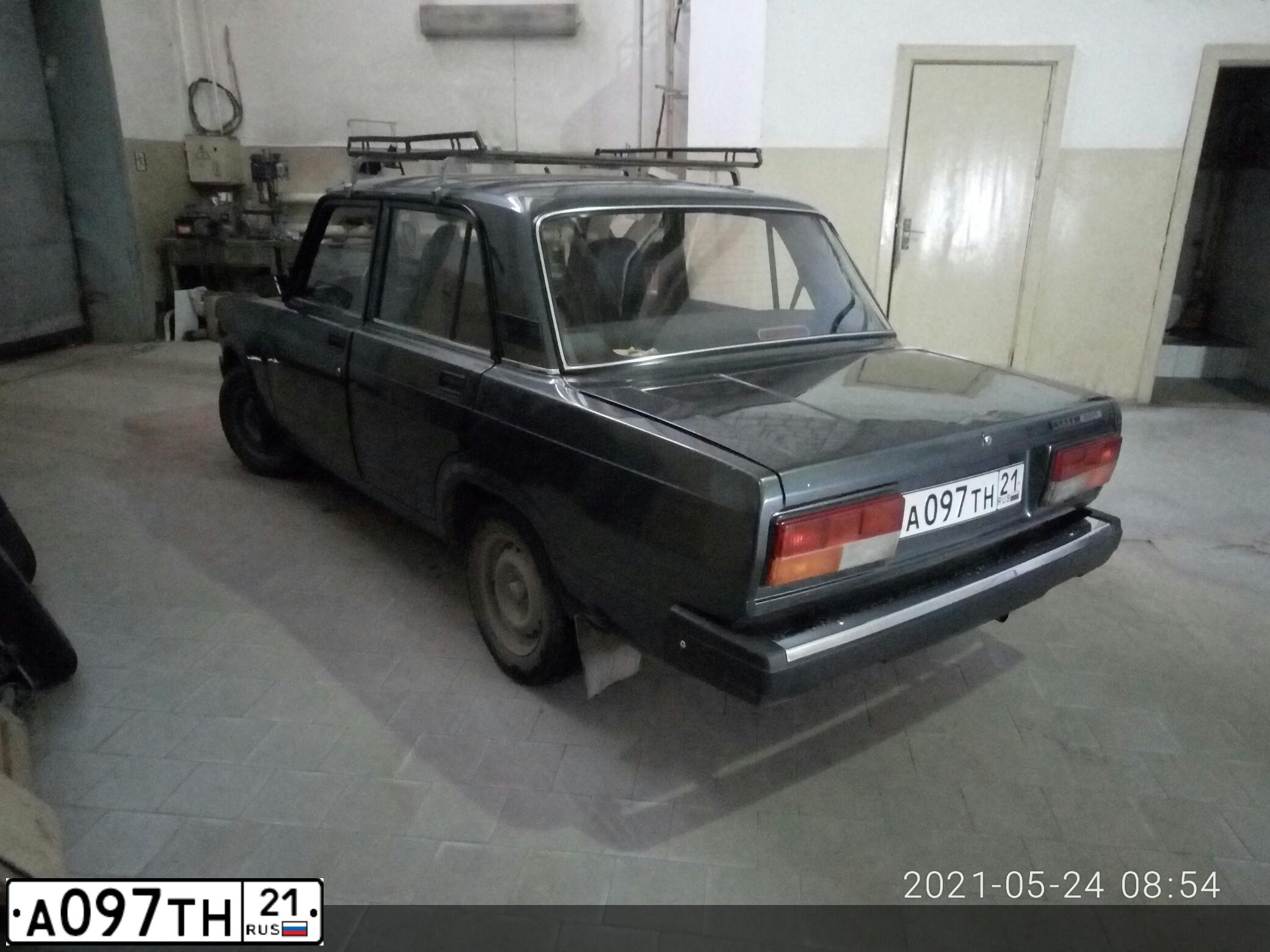 Фото автомобиля LADA 2107, 2010 — госномер А097ТН21. Цвет: СИНЕ-ЗЕЛЕНЫЙ