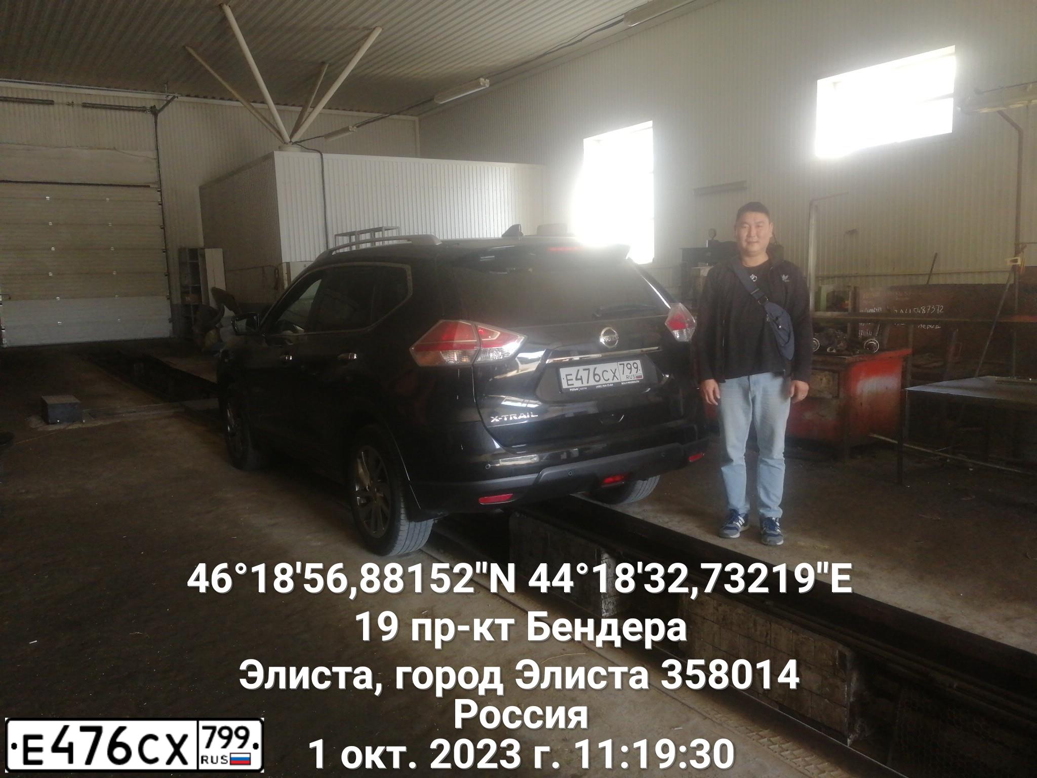 Фото автомобиля НИССАН ИКС-ТРЕЙЛ, 2017 — госномер Е771ОТ08. Цвет: ЧЕРНЫЙ
