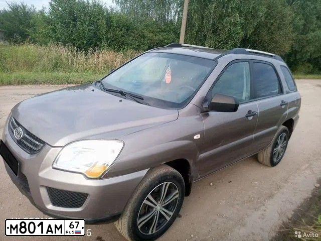 Фото автомобиля KIA SPORTAGE, 2009 — госномер М801АМ67. Цвет: БЕЖЕВЫЙ