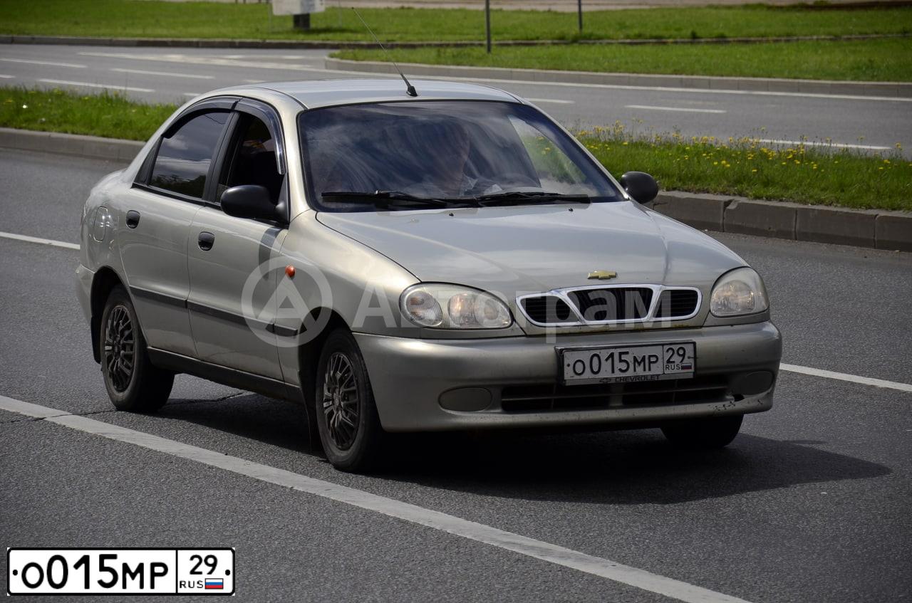 Фото автомобиля ZAZ SENS, 2007 — госномер О015МР29. Цвет: СЕРЕБРИСТЫЙ