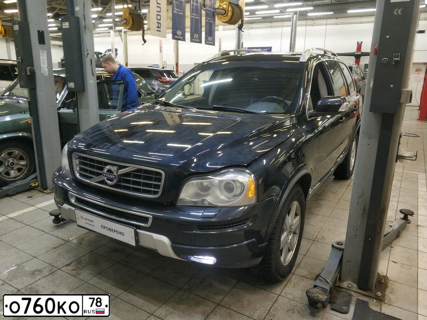 Фото автомобиля VOLVO XC90, 2014 — госномер О760КО78. Цвет: ЧЕРНЫЙ