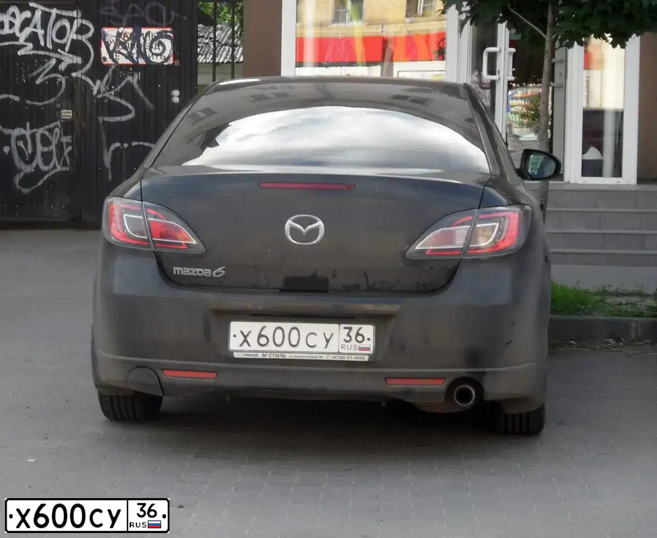 Фото автомобиля MAZDA 6, 2008 — госномер Т896ВМ136. Цвет: ЧЕРНЫЙ