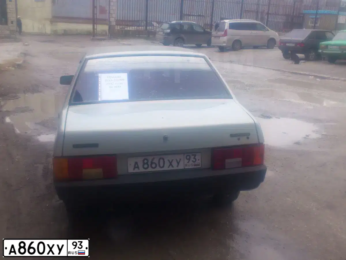 Фото автомобиля LADA 2109 SAMARA, 2002 — госномер А860ХУ93. Цвет: ЖЕЛТО-ЗЕЛЕНЫЙ
