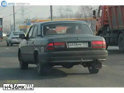 Фото автомобиля GAZ 3110 WOLGA, 2004 — госномер Н436МК777. Цвет: ЗЕЛЕНЫЙ