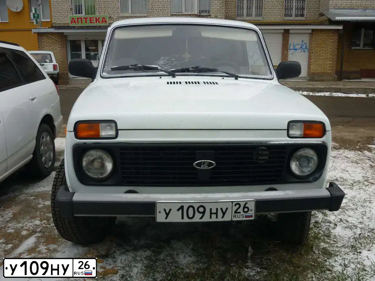 Фото автомобиля LADA NIVA, 2010 — госномер К696ТТ126. Цвет: ЯРКО-БЕЛЫЙ