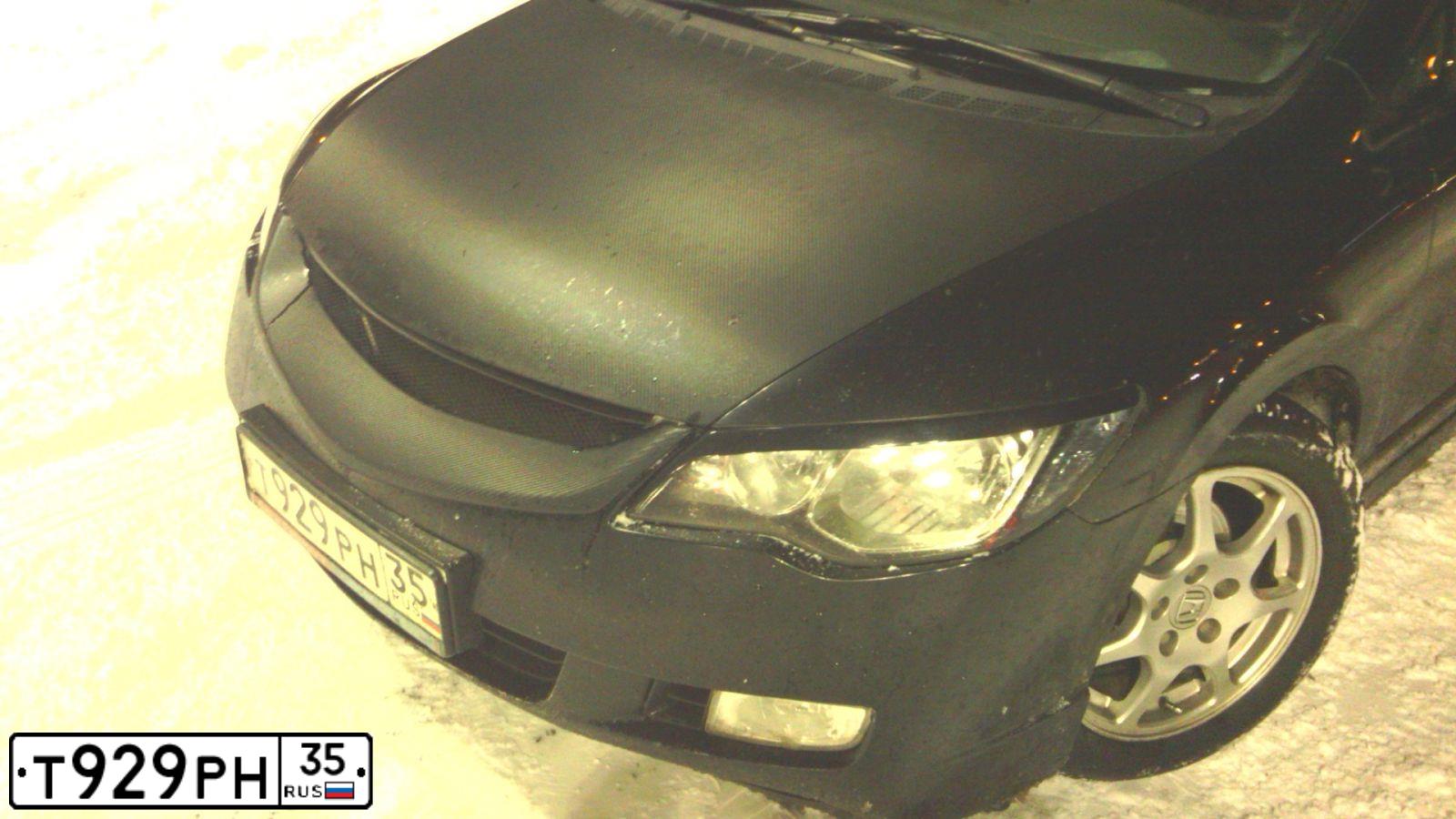 Фото автомобиля HONDA CIVIC, 2007 — госномер Е149ОМ51. Цвет: ЧЕРНЫЙ