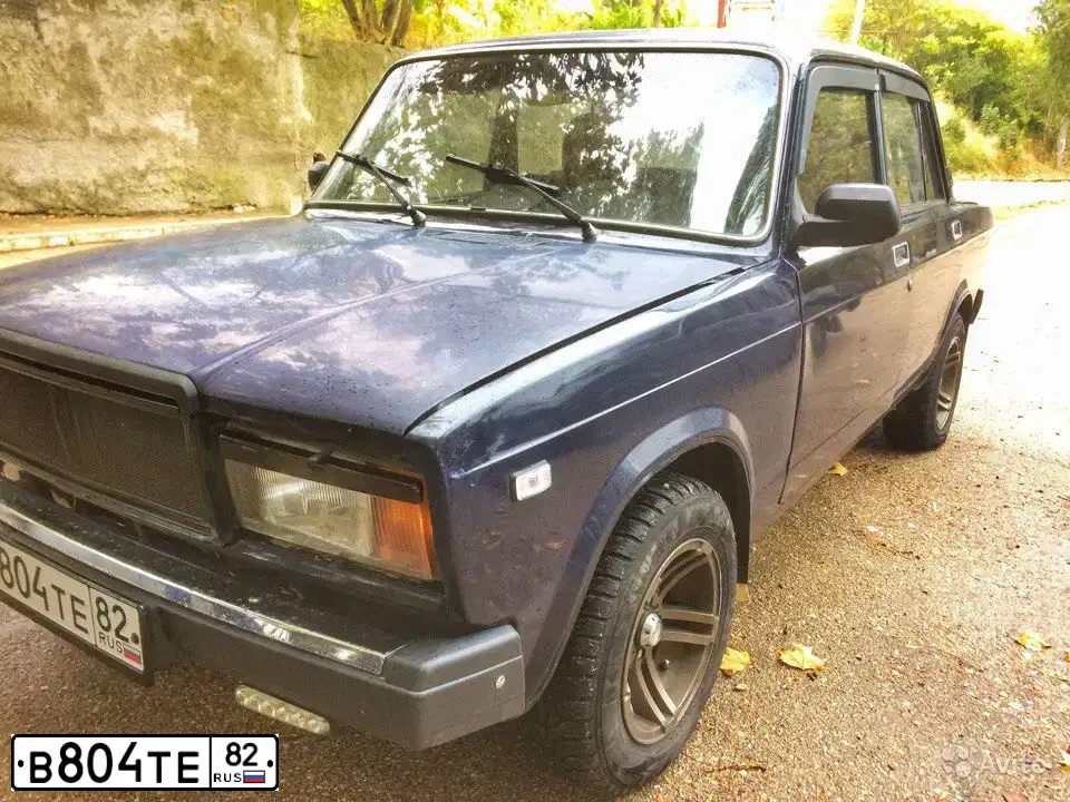 Фото автомобиля LADA 2107, 1992 — госномер В804ТЕ82. Цвет: синий