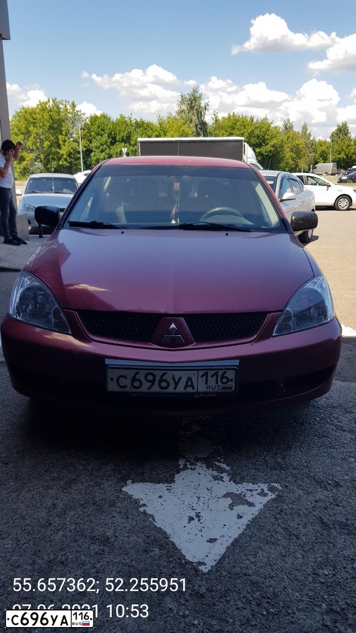 Фото автомобиля MITSUBISHI LANCER, 2006 — госномер С503УР716. Цвет: Красный