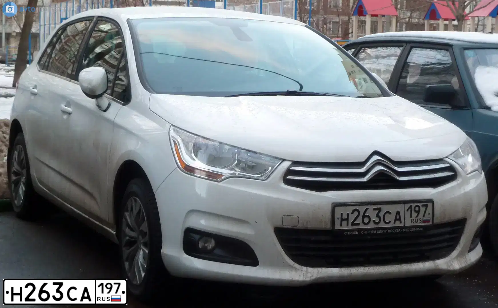 Фото автомобиля CITROEN C4, 2011 — госномер Н263СА197. Цвет: Белый