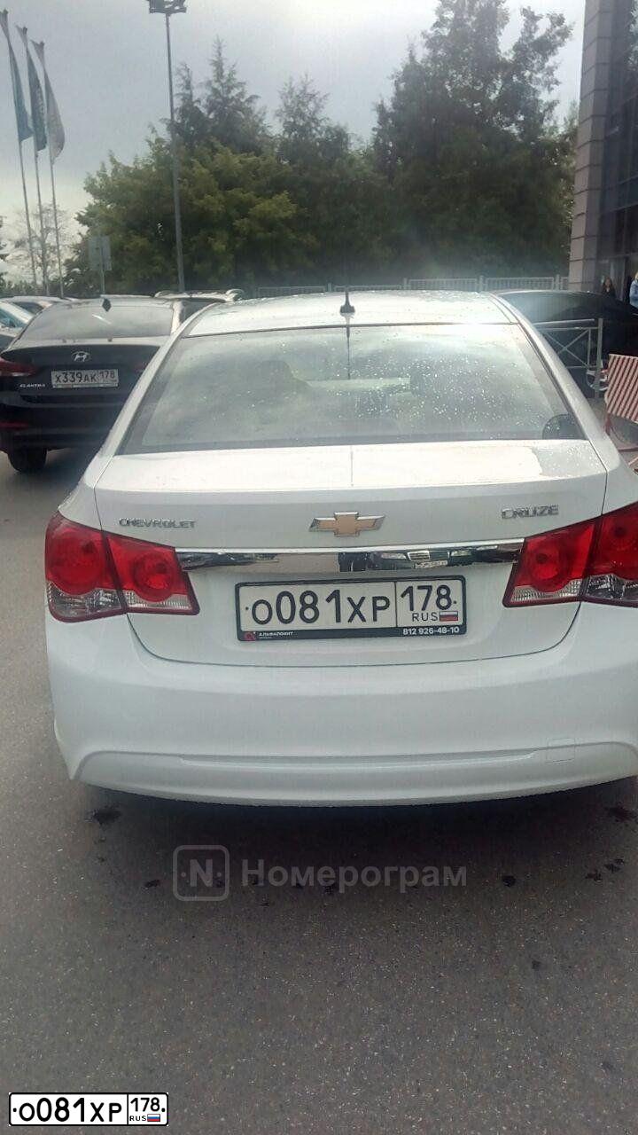Фото автомобиля CHEVROLET CRUZE, 2013 — госномер О081ХР178