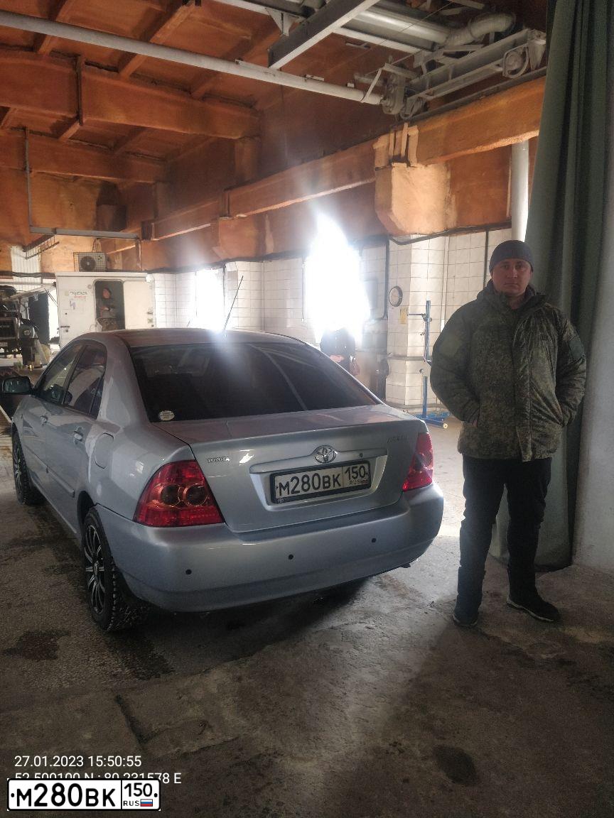 Фото автомобиля TOYOTA COROLLA, 2006 — госномер М280ВК150. Цвет: СВЕТЛО-ГОЛУБОЙ