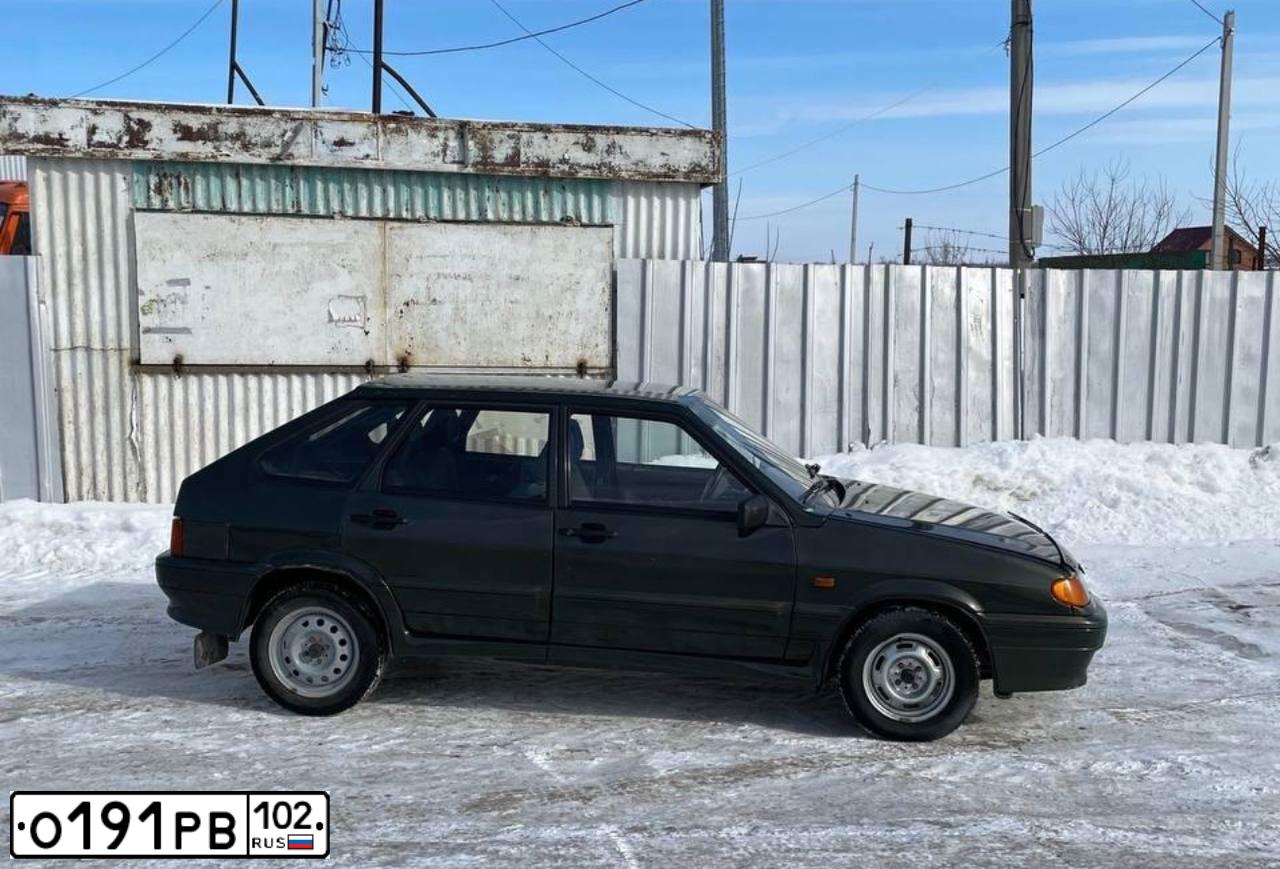 Фото автомобиля LADA 2114 SAMARA, 2004 — госномер О191РВ102. Цвет: ЗОЛОТИСТЫЙ ТЕМНО-ЗЕЛЕНЫЙ