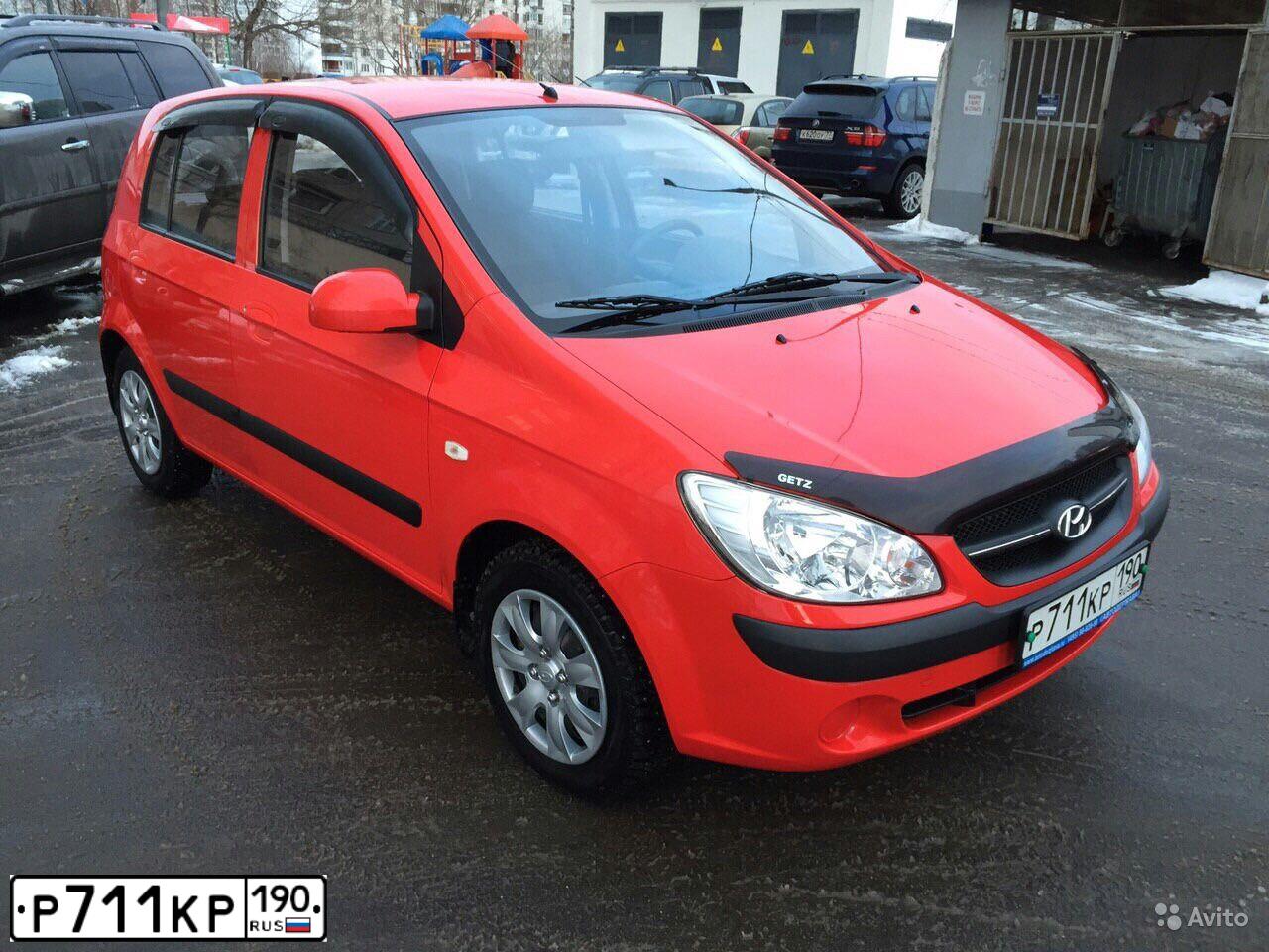 Фото автомобиля HYUNDAI GETZ, 2010 — госномер Р212АН48. Цвет: Красный