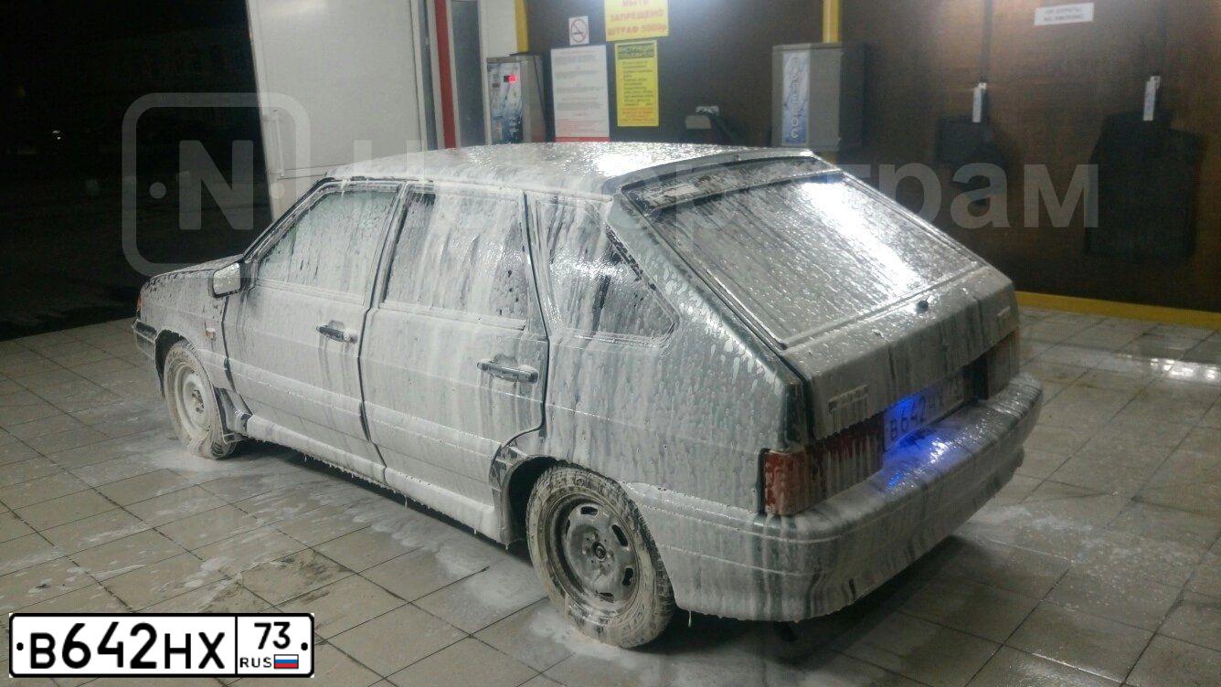 Фото автомобиля LADA 2114 SAMARA, 2007 — госномер В642НХ73. Цвет: СЕРО-ЗЕЛЕНЫЙ