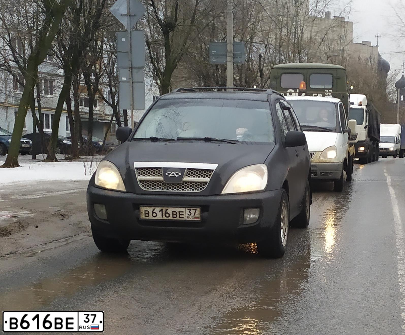 Фото автомобиля CHERY TIGGO, 2007 — госномер В616ВЕ37. Цвет: СИНИЙ