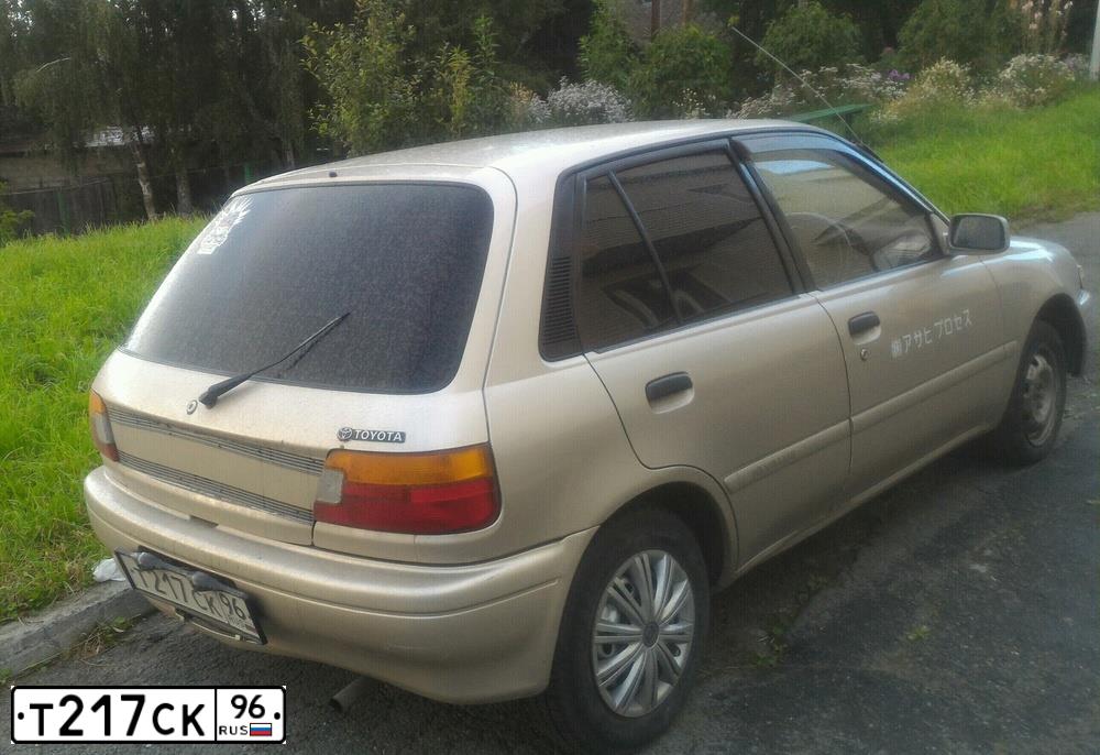 Фото автомобиля TOYOTA STARLET, 1991 — госномер Т217СК96