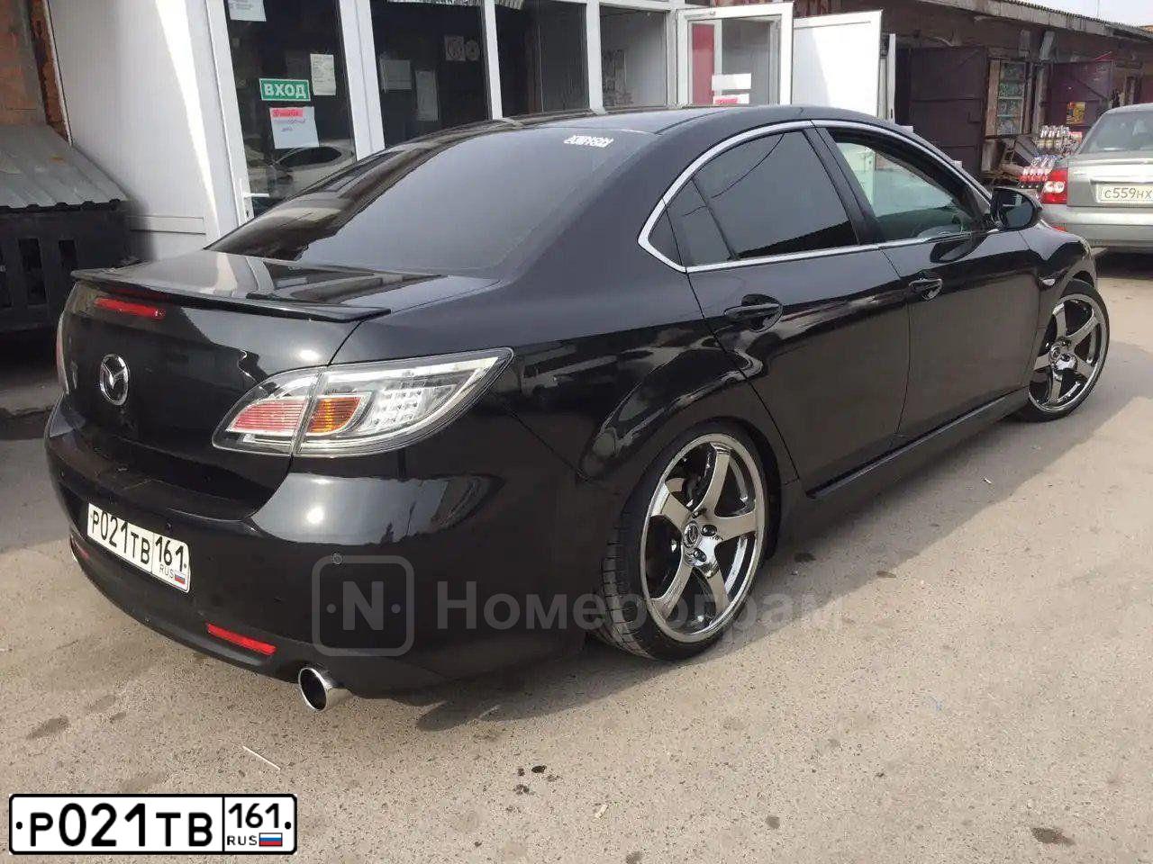 Фото автомобиля MAZDA 6, 2011 — госномер Е600КУ761. Цвет: ЧЕРНЫЙ