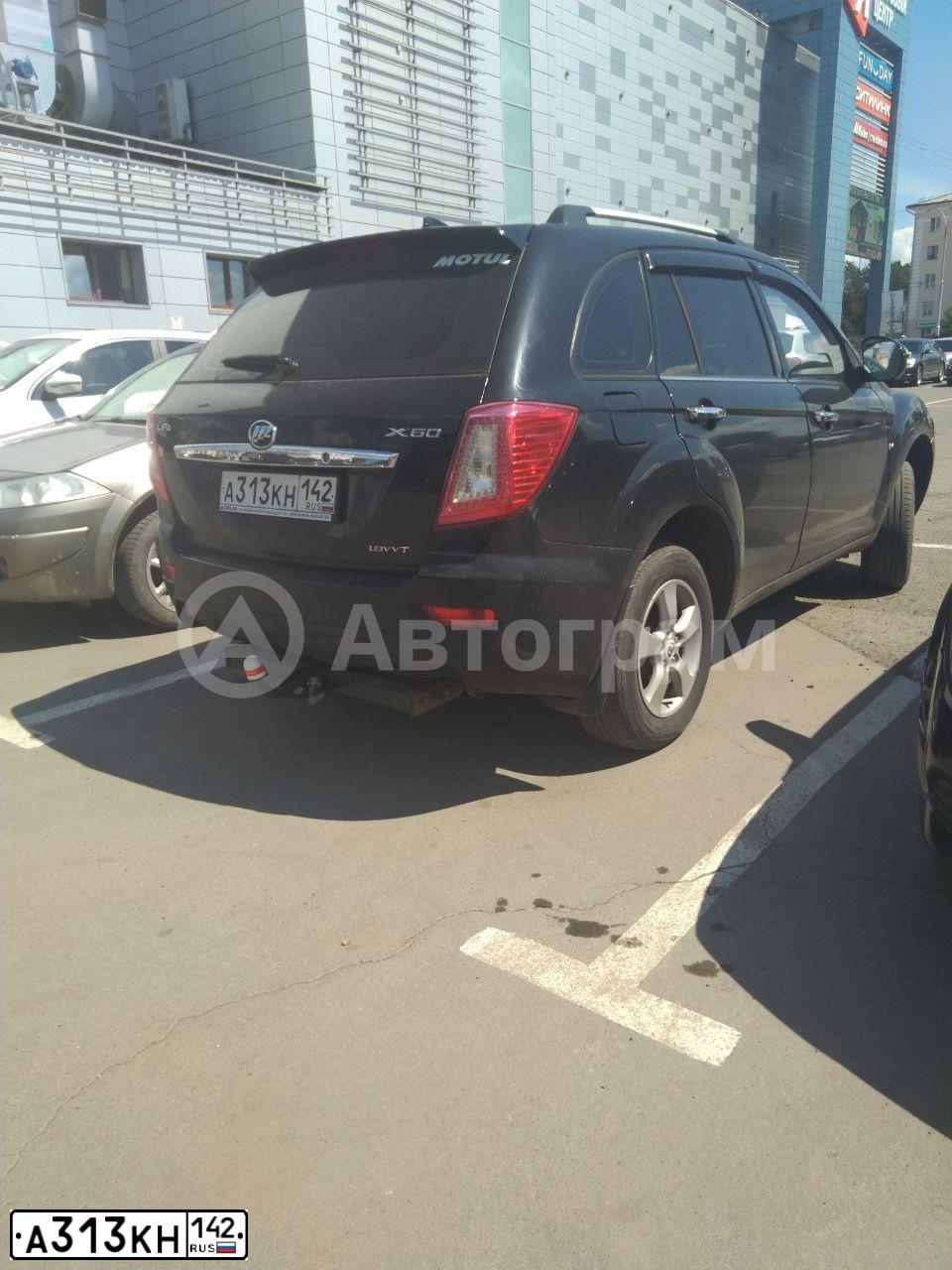 Фото автомобиля LIFAN X 60, 2014 — госномер А313КН142. Цвет: ЧЕРНЫЙ