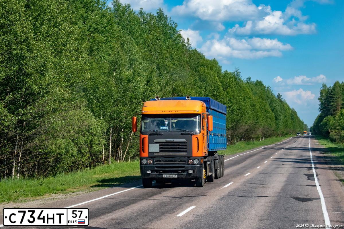 Фото автомобиля FREIGHTLINER ARGOSY, 2003 — госномер К333РО40. Цвет: Оранжевый