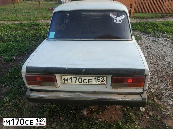 Фото автомобиля LADA 2107, 1997 — госномер М170СЕ152. Цвет: Белый