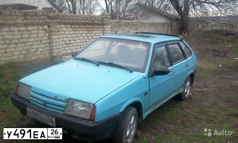 Фото автомобиля LADA 2109 SAMARA, 1994 — госномер У491ЕА26. Цвет: СЕРО-ГОЛУБОЙ