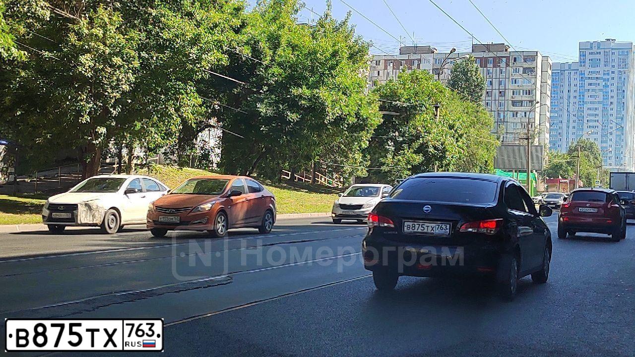 Фото автомобиля NISSAN ALMERA /AVTOVAZ/, 2018 — госномер В875ТХ763. Цвет: ЧЕРНЫЙ