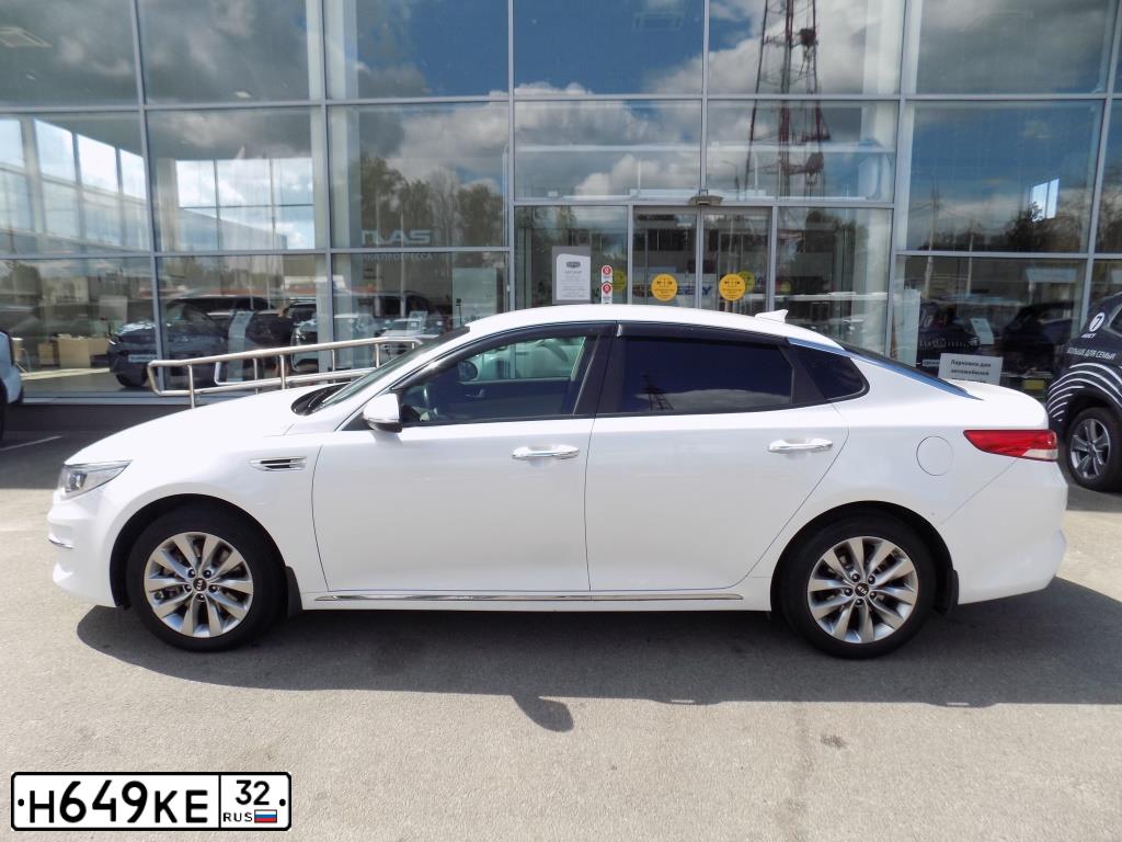 Фото автомобиля KIA MAGENTIS / OPTIMA, 2017 — госномер О113НК32. Цвет: Белый