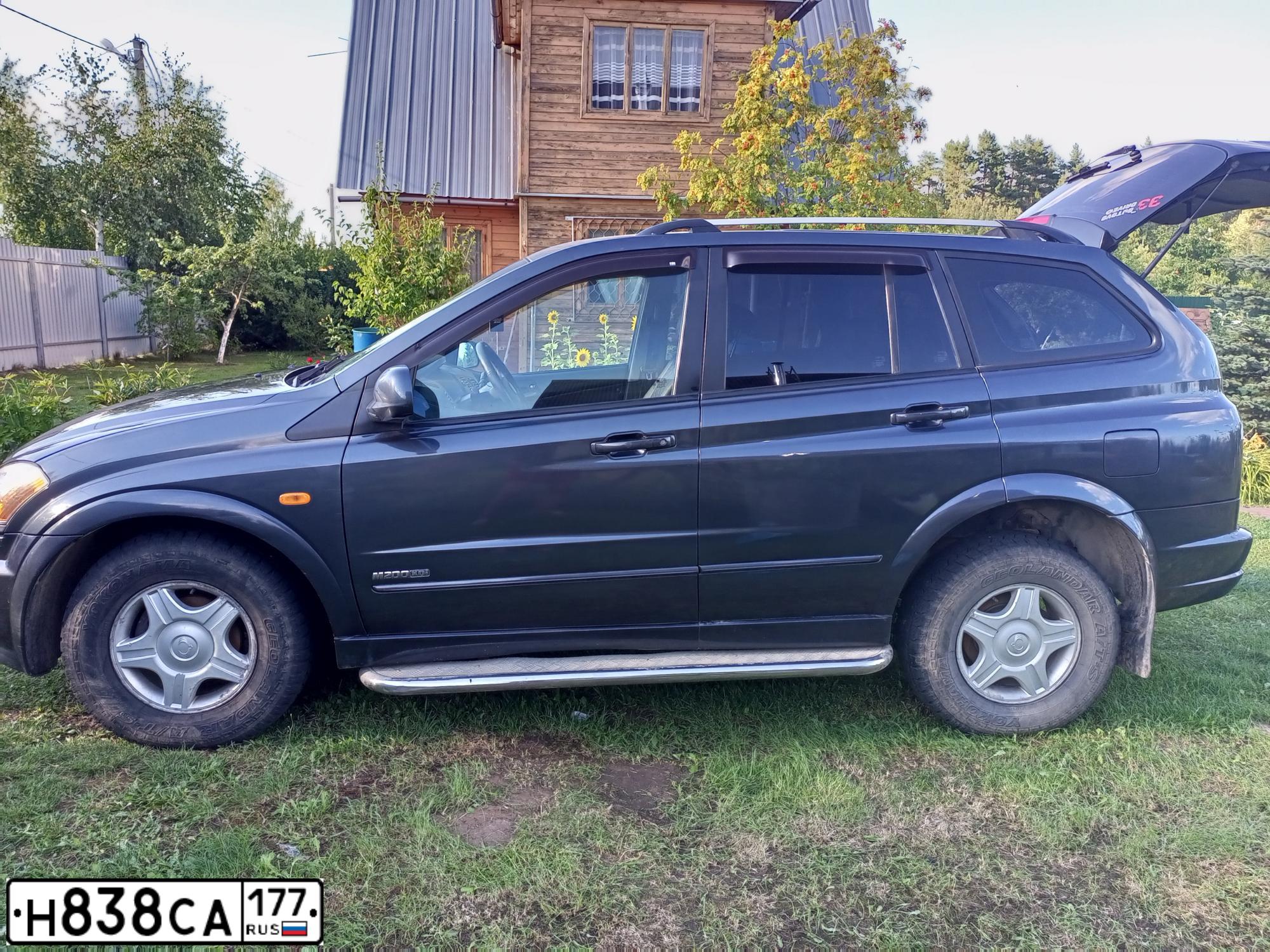 Фото автомобиля SSANGYONG KYRON, 2007 — госномер Н838СА177. Цвет: СИНЕ-СЕРЫЙ