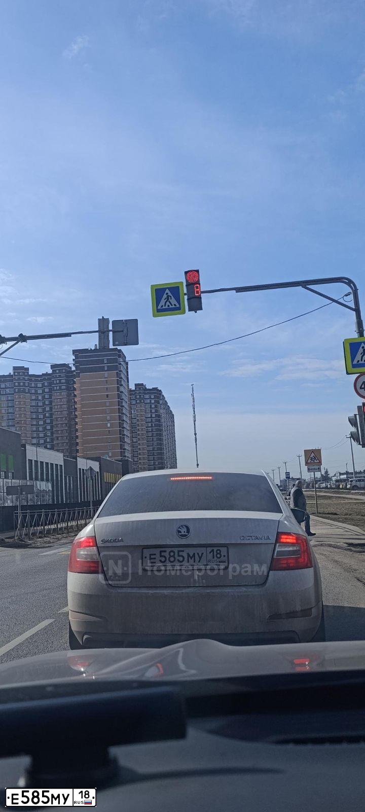 Фото автомобиля SKODA OCTAVIA, 2015 — госномер Е585МУ18. Цвет: БЕЛЫЙ