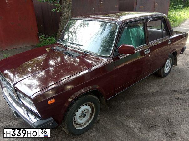Фото автомобиля LADA 2107, 2007 — госномер Н339НО36. Цвет: ТЕМНО-ВИШНЕВЫЙ