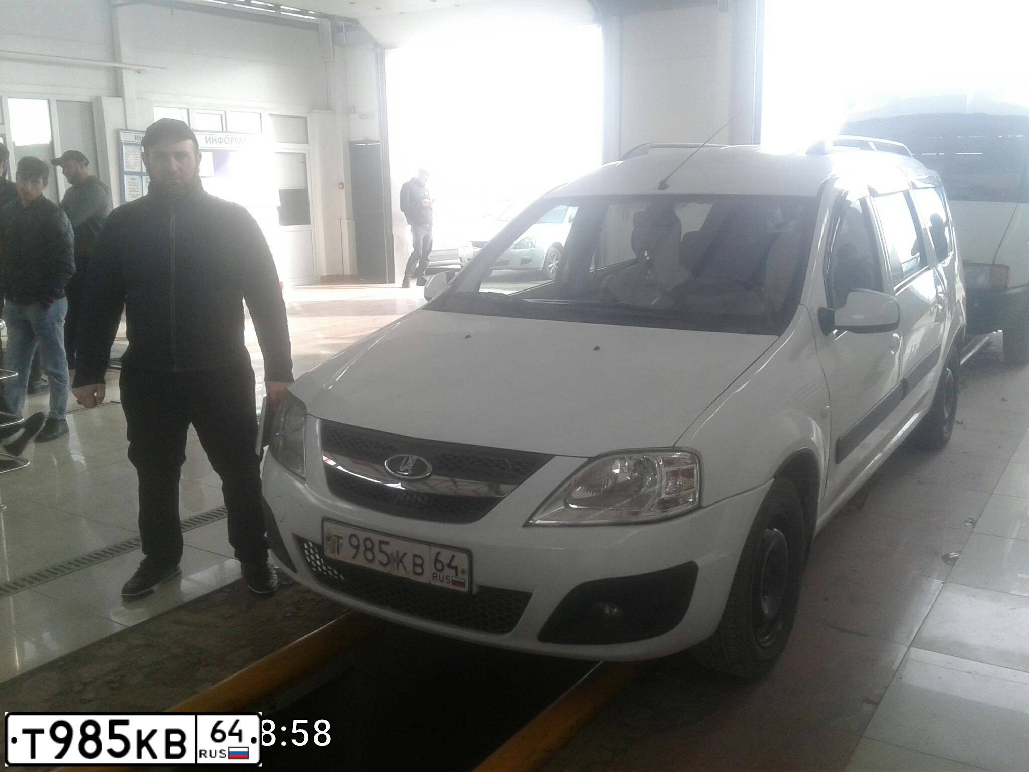 Фото автомобиля LADA LARGUS, 2015 — госномер К293ЕА95. Цвет: Белый