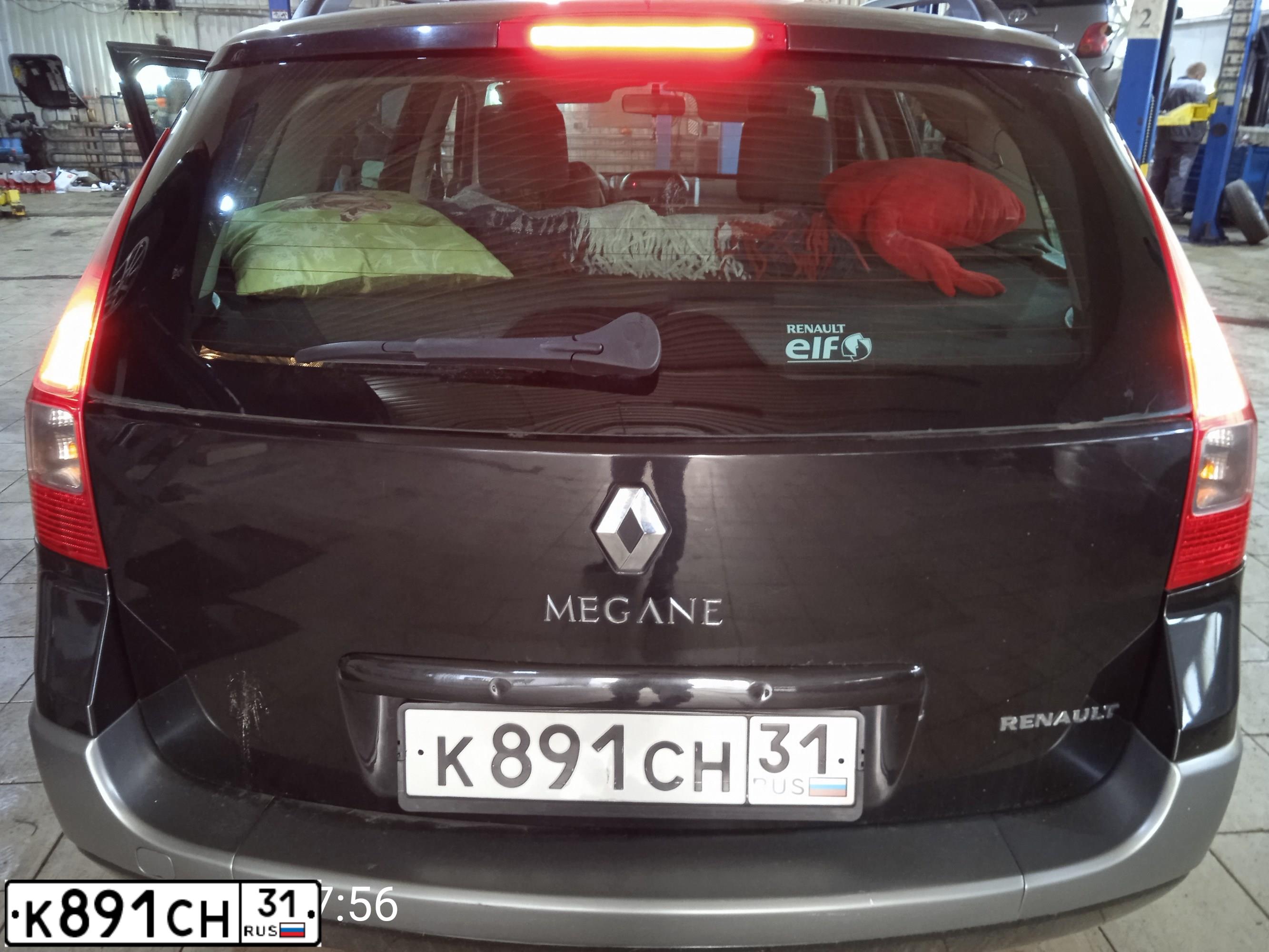 Фото автомобиля RENAULT MEGANE, 2006 — госномер К891СН31. Цвет: ЧЕРНЫЙ