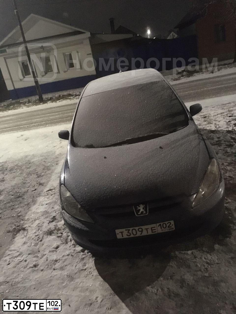 Фото автомобиля PEUGEOT 307, 2001 — госномер Т309ТЕ102. Цвет: синий