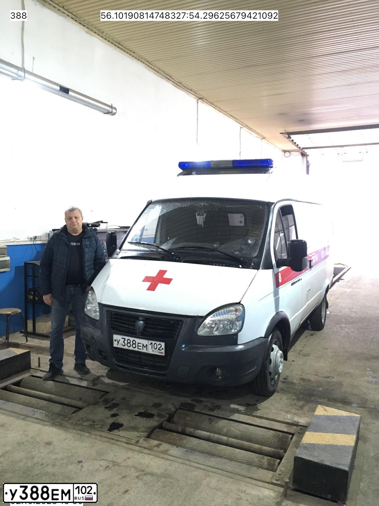Фото автомобиля GAZ 3221 EL, 2016 — госномер У388ЕМ102. Цвет: ГОСТ Р 50574