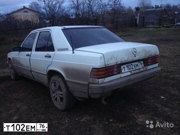 Фото автомобиля MERCEDES C-KLASSE, 1984 — госномер В555АМ76. Цвет: БЕЛЫЙ