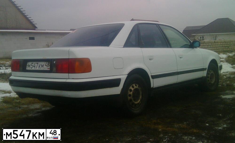 Фото автомобиля AUDI 100, 1991 — госномер Р166ВА68. Цвет: Белый