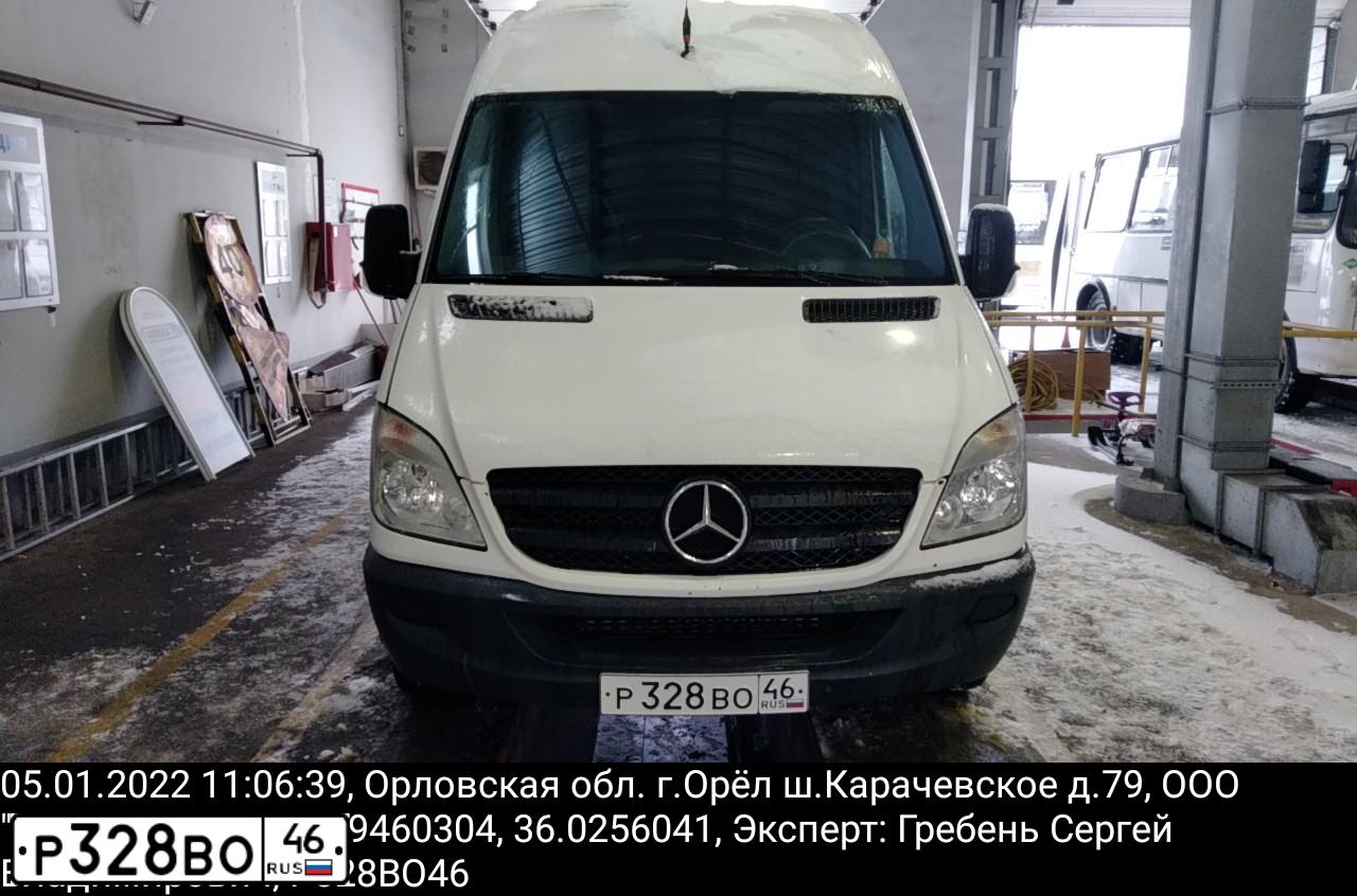Фото автомобиля MERCEDES S SPRINTER, 2008 — госномер О700АС46. Цвет: Белый