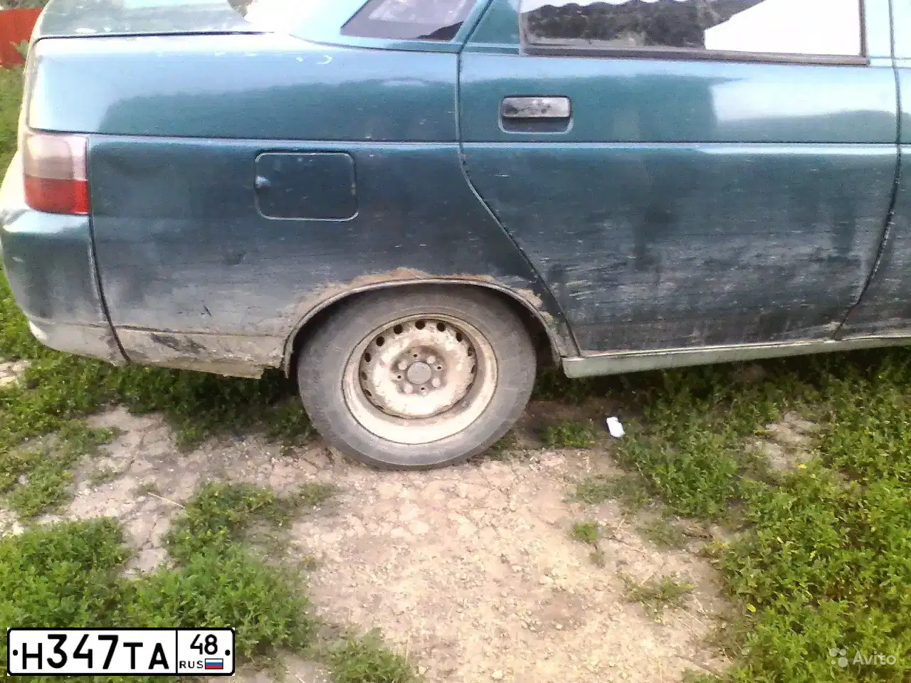 Фото автомобиля LADA 2110, 2000 — госномер Н347ТА48. Цвет: ЗЕЛЕНЫЙ