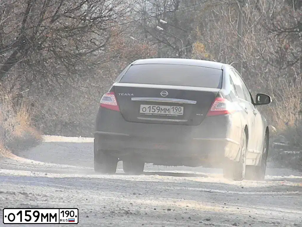 Фото автомобиля NISSAN TEANA, 2011 — госномер О159ММ190. Цвет: ЧЕРНЫЙ