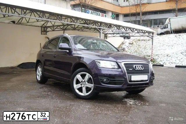Фото автомобиля AUDI Q5, 2009 — госномер Н276ТС32. Цвет: ФИОЛЕТОВЫЙ
